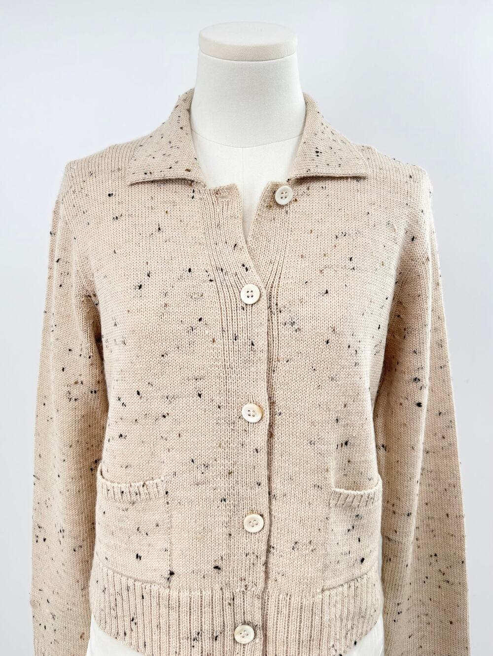 Peruvian Connection Kildare Alpaca Wool Donegal Sweater Cardigan Jacket S